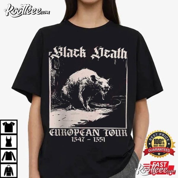 Black Death Plague Rat European Tour T-Shirt