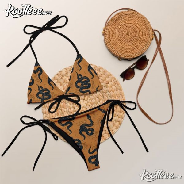 Gothic Snake String Bikini Swimsuit