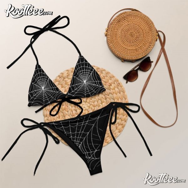 Spider Web Goth Halloween Bikini Swimsuit