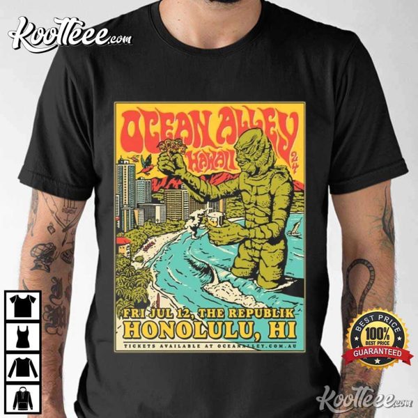 Ocean Alley Honolulu HI Event Poster T-Shirt