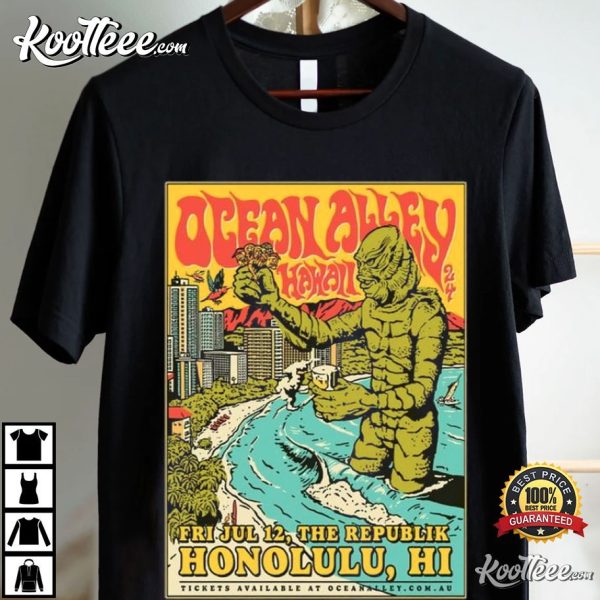 Ocean Alley Honolulu HI Event Poster T-Shirt