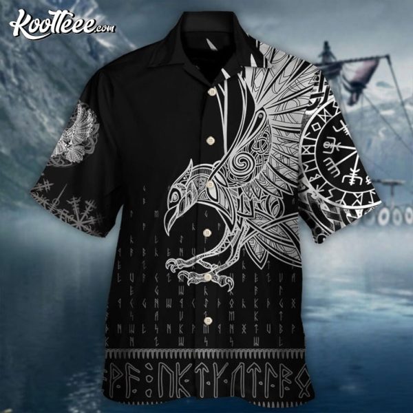 Viking Raven Odin Norse Mythology Hawaiian Shirt