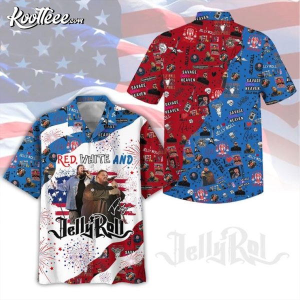 Red White And Jelly Roll Hawaiian Shirt