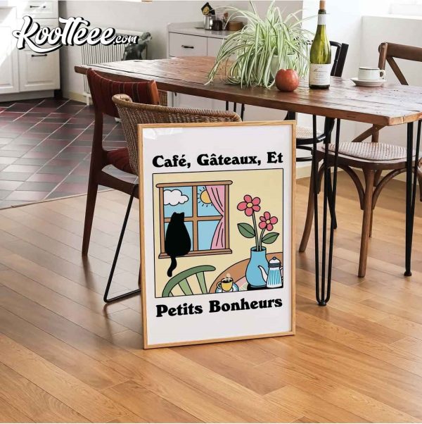 French Cafe Chat Noir Le Gateaux Poster