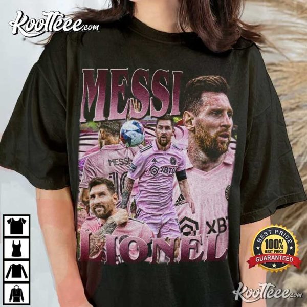 Lionel Messi Vintage 90s Graphic Style T-Shirt
