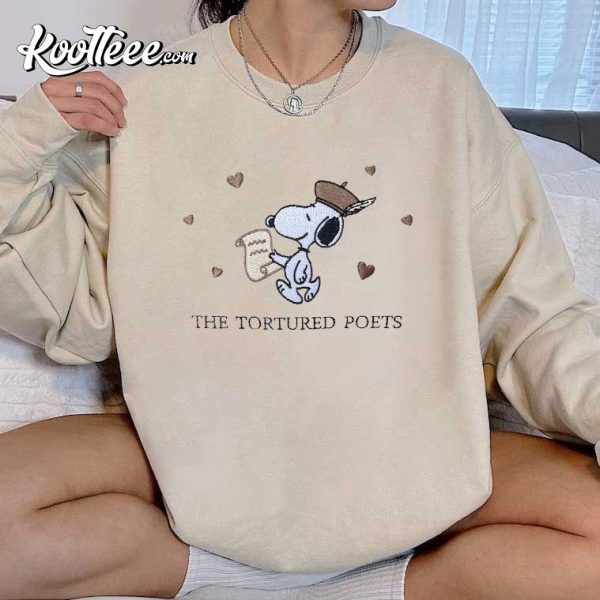 The Tortured Poets Snoopy Swiftie TTPD Embroidered Sweatshirt