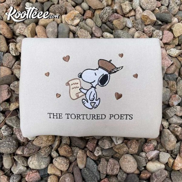 The Tortured Poets Snoopy Swiftie TTPD Embroidered Sweatshirt