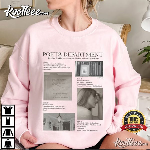 The Tortured Poets Department Tracklist Gift For Swiftie T-Shirt