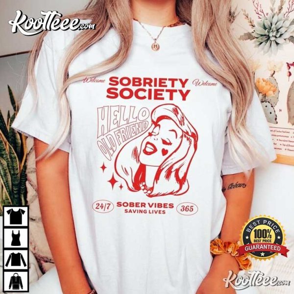 Sobriety Society Overdose Awareness Sober Vibes Saving Lives T-Shirt