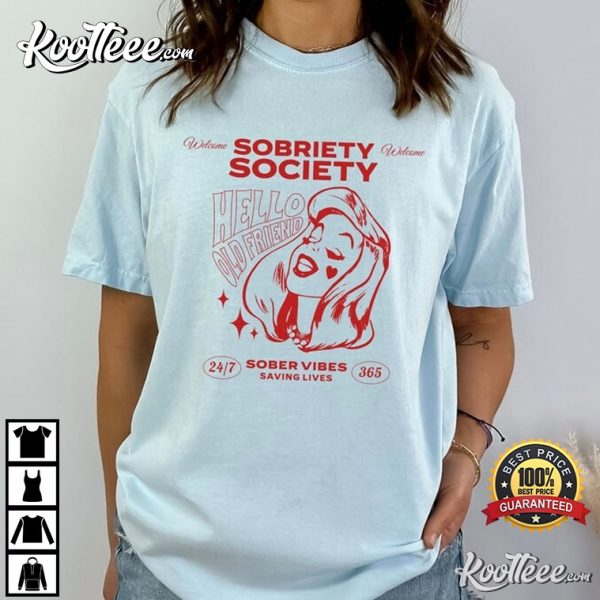 Sobriety Society Overdose Awareness Sober Vibes Saving Lives T-Shirt
