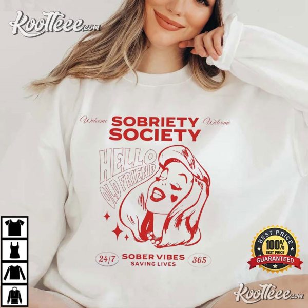 Sobriety Society Overdose Awareness Sober Vibes Saving Lives T-Shirt