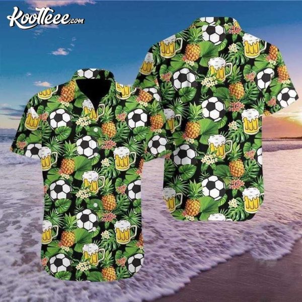 Fantastic Soccer Beer Design Tropical Hawaiian Shirt
