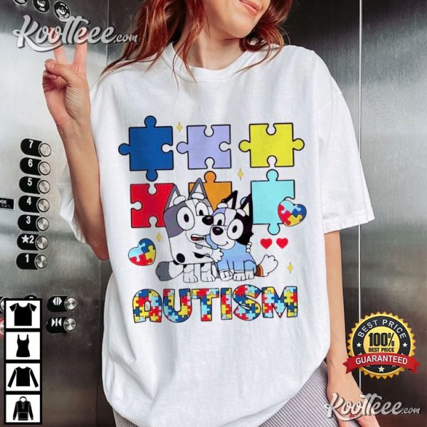 Bluey Muffin Autism Awareness T-Shirt