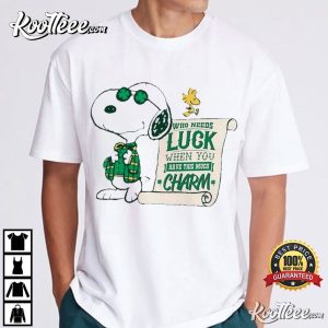 Snoopy Who Needs Luck When You Have This Much Charm T Shirt (1)
