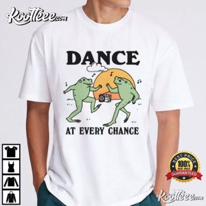 Cute Frog Dance Frog Lover Retro Cottagecore T Shirt (1)