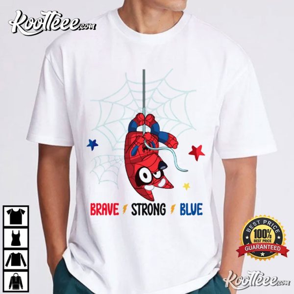 Blue Spidey Bluey The Amazing Spider-Man T-Shirt