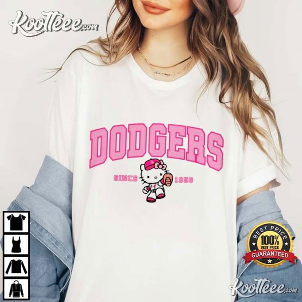 Los Angeles Dodgers Hello Kitty T-Shirt