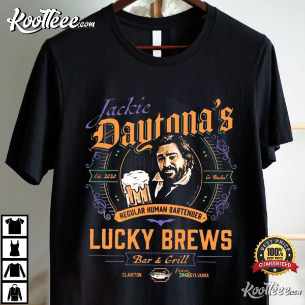 Jackie Daytona What We Do In The Shadows Lucky Brews T-Shirt