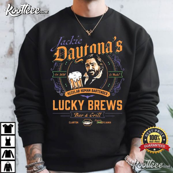 Jackie Daytona What We Do In The Shadows Lucky Brews T-Shirt