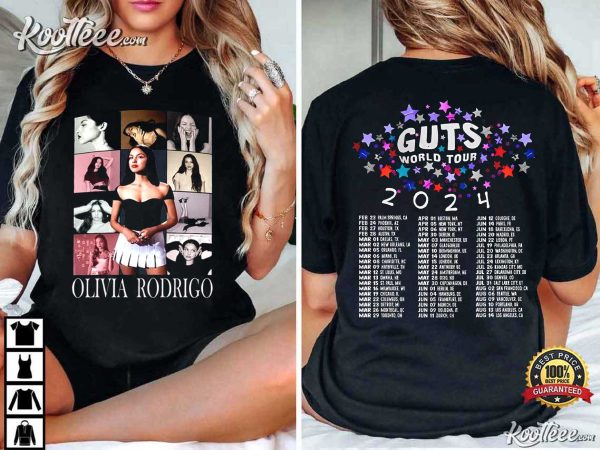 Vintage Olivia Rodrigo Guts Tour 2024 T-Shirt