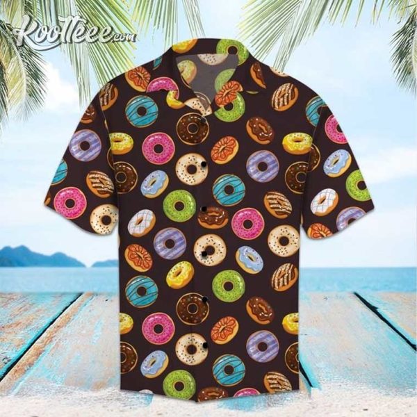 Donuts Summer Button Up Hawaiian Shirt