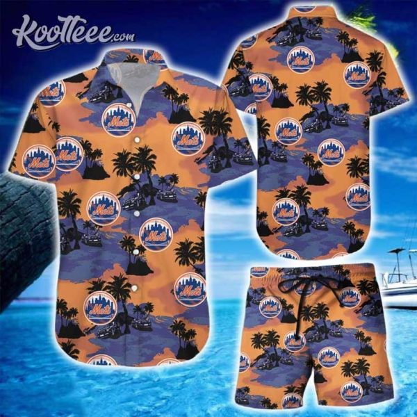 New York Mets MLB Hawaiian Shirt And Shorts