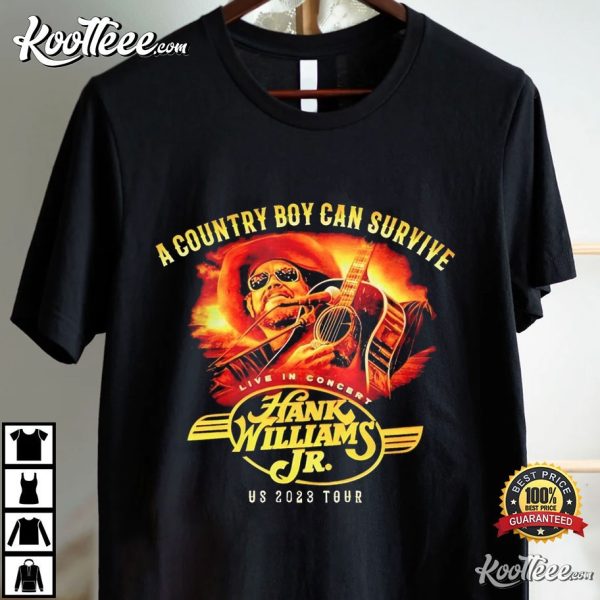 Hank Williams Jr A Country Boy Can Survive Live In Concert T-Shirt