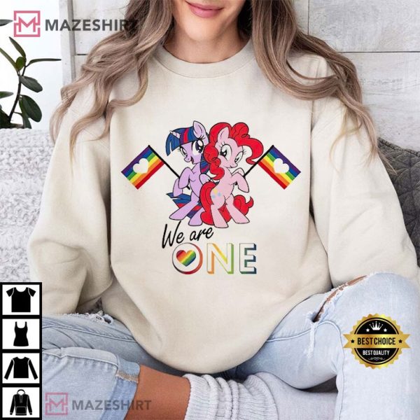 LGBT Flag We Are One Pony T-Shirt