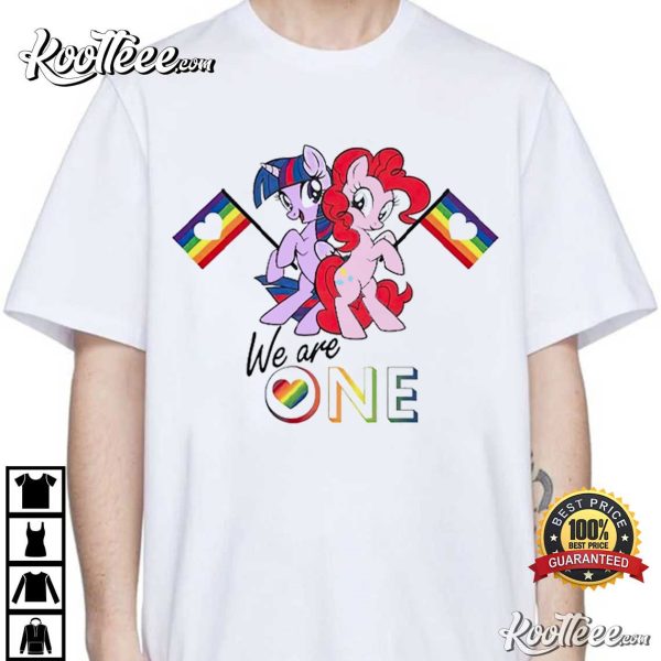 LGBT Flag We Are One Pony T-Shirt
