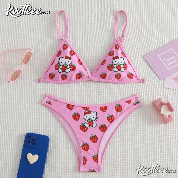 Hello Kitty Strawberry Summer Bikini Swimsuit