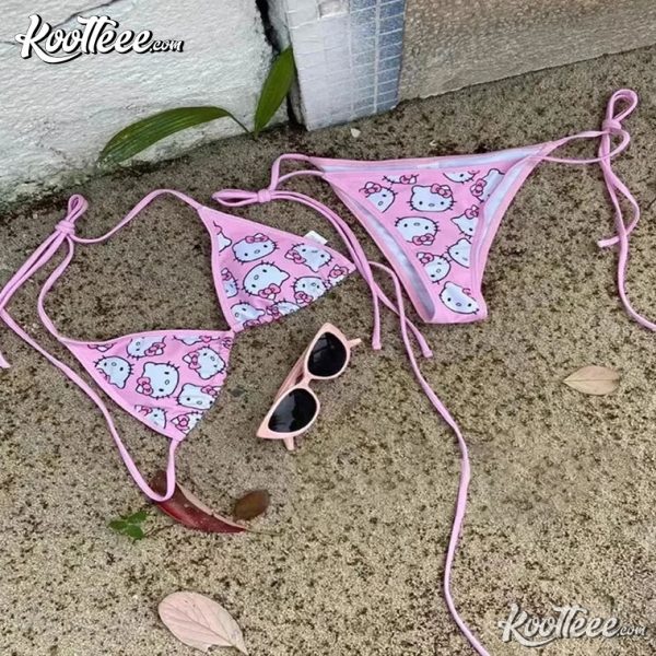 Hello Kitty 2 Piece Set Bikini Swimsuit
