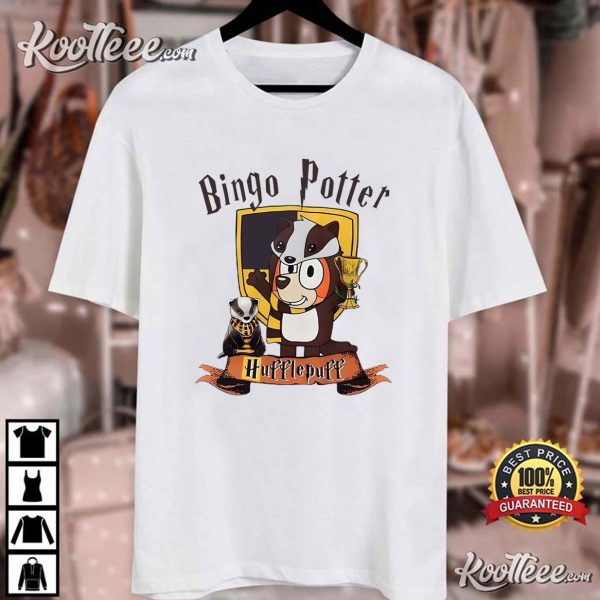 Bingo Potter Hufflepuff Bluey Hogwarts T-Shirt