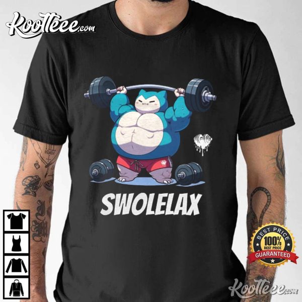 Powerlifting Snorlax Swolelax Parody Gym Lover T-Shirt