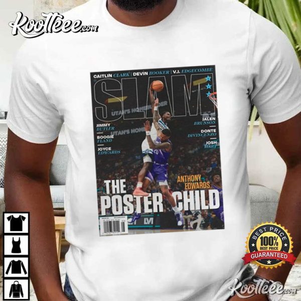 Anthony Edwards Minnesota Timberwolves NBA Slam Cover T- Shirt