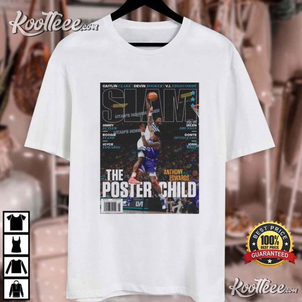 Anthony Edwards Minnesota Timberwolves NBA Slam Cover T- Shirt