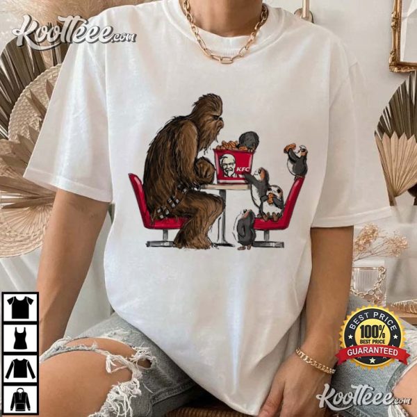 Funny Chewbacca Star Wars Chewie And Ewok KFC T-Shirt