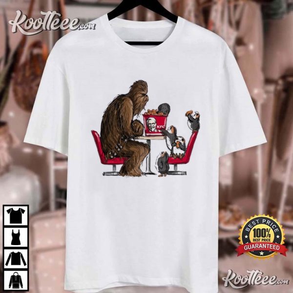 Funny Chewbacca Star Wars Chewie And Ewok KFC T-Shirt