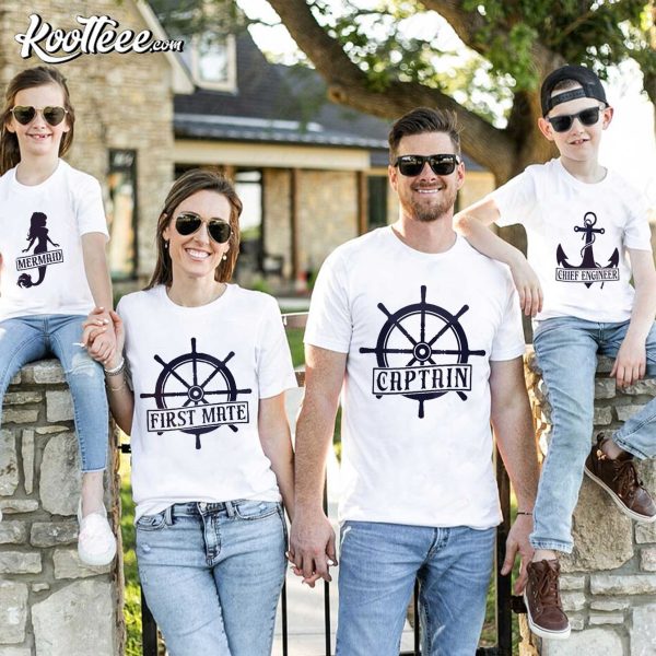 Naval Family Sailing Outfit Family Matching Shirts