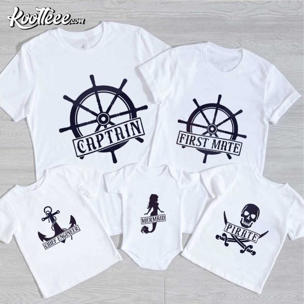 Naval Family Sailing Outfit Family Matching Shirts