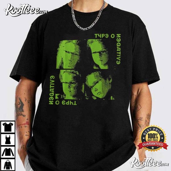 Type O Negative Band Green Faces Goth Metal T-Shirt