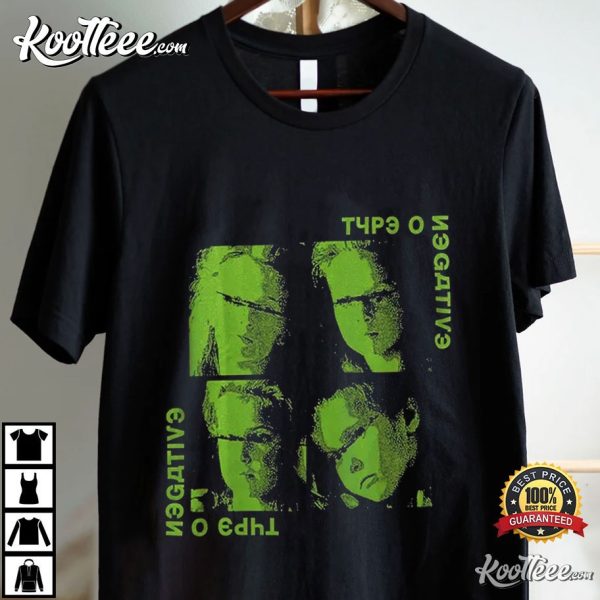 Type O Negative Band Green Faces Goth Metal T-Shirt