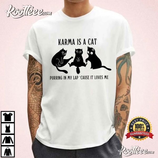 Karma Is A Cat Taylor Swift Black Cats T-Shirt