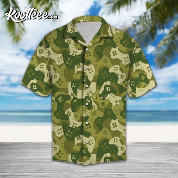 Camouflage Gaming Controllers Hawaiian Shirt