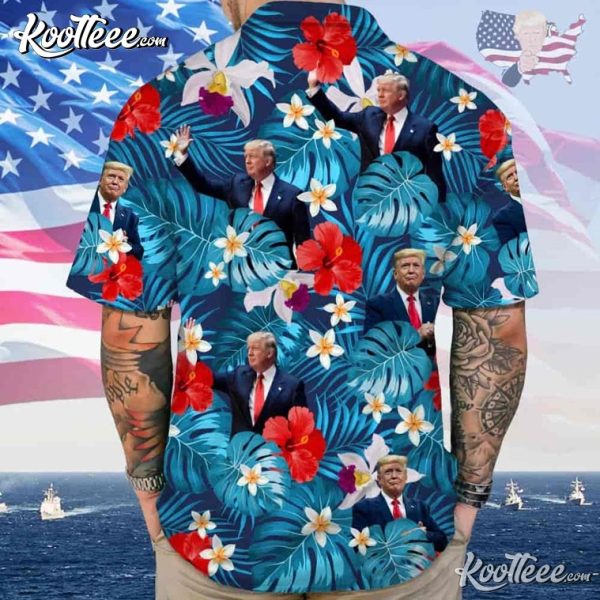 Donald Trump Photo Tropical Style Hawaii Shirt