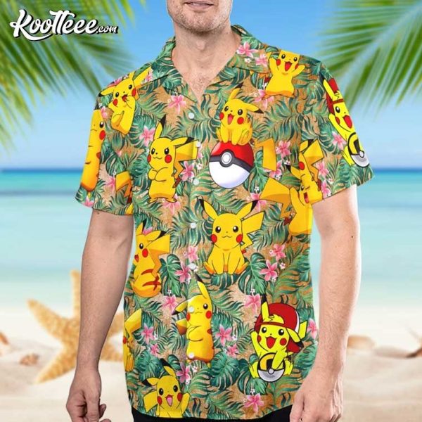 Pikachu Tropical Hawaiian Shirt