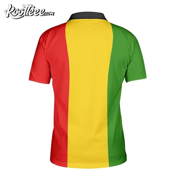 Reggae Rasta Jamaican Green Yellow Red Polo Shirt