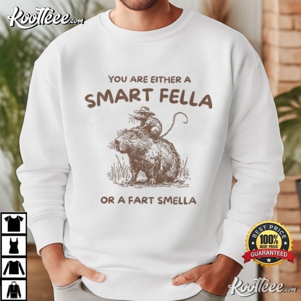 Capybara You Are Either A Smart Fella Or Fart Smella Vintage T-Shirt