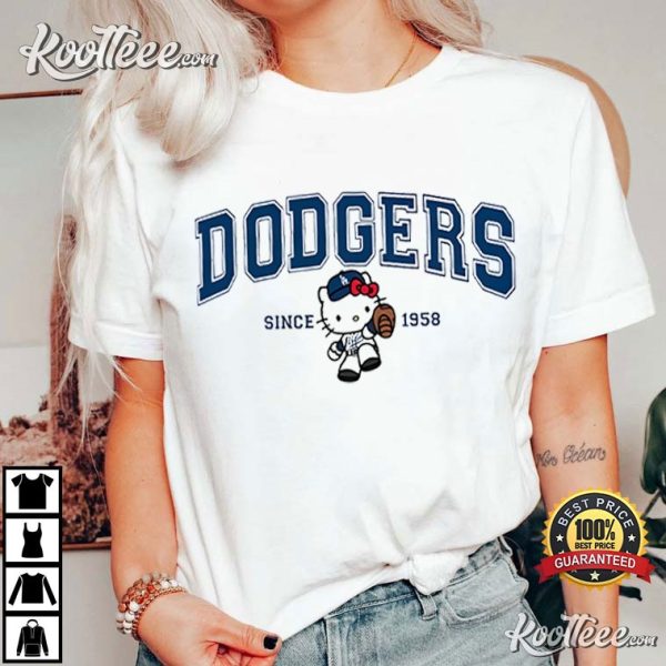 LA Dodgers Hello Kitty Since 1958 T-Shirt