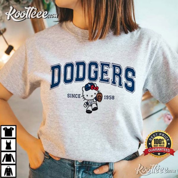 LA Dodgers Hello Kitty Since 1958 T-Shirt