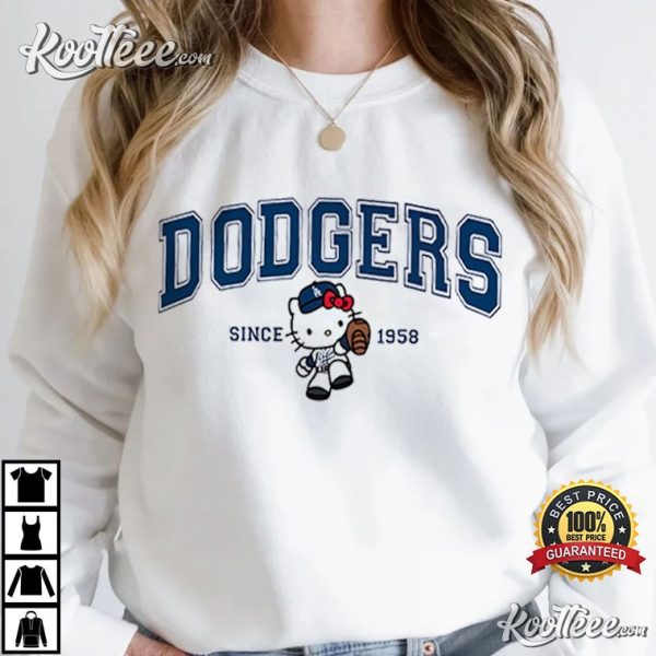LA Dodgers Hello Kitty Since 1958 T-Shirt